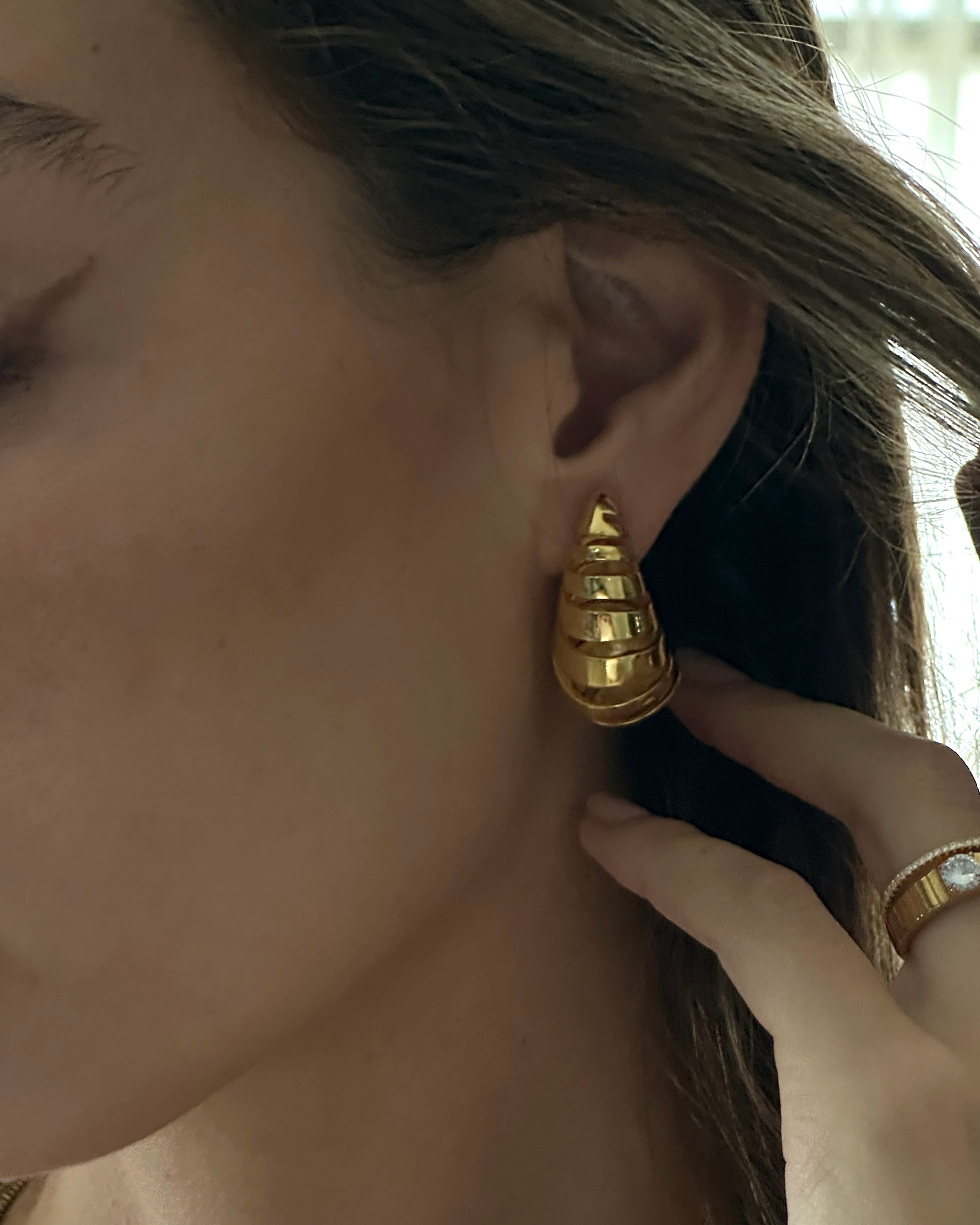 Tabbi Spiral Earrings - Gold