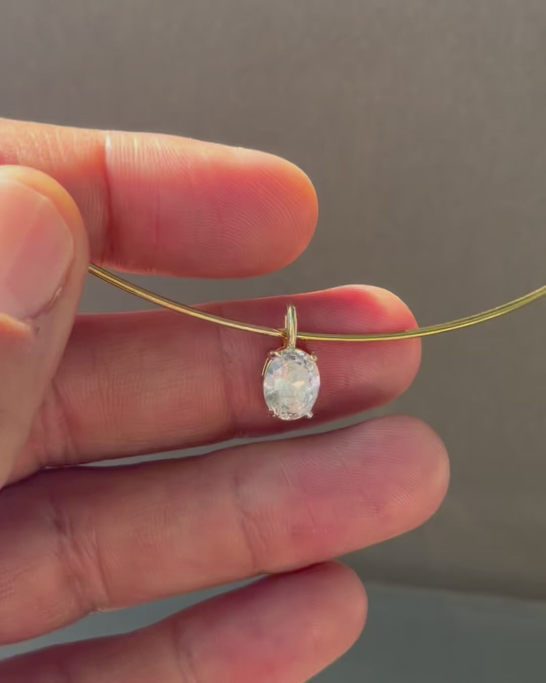 Carlyle Necklace - Oval CZ
