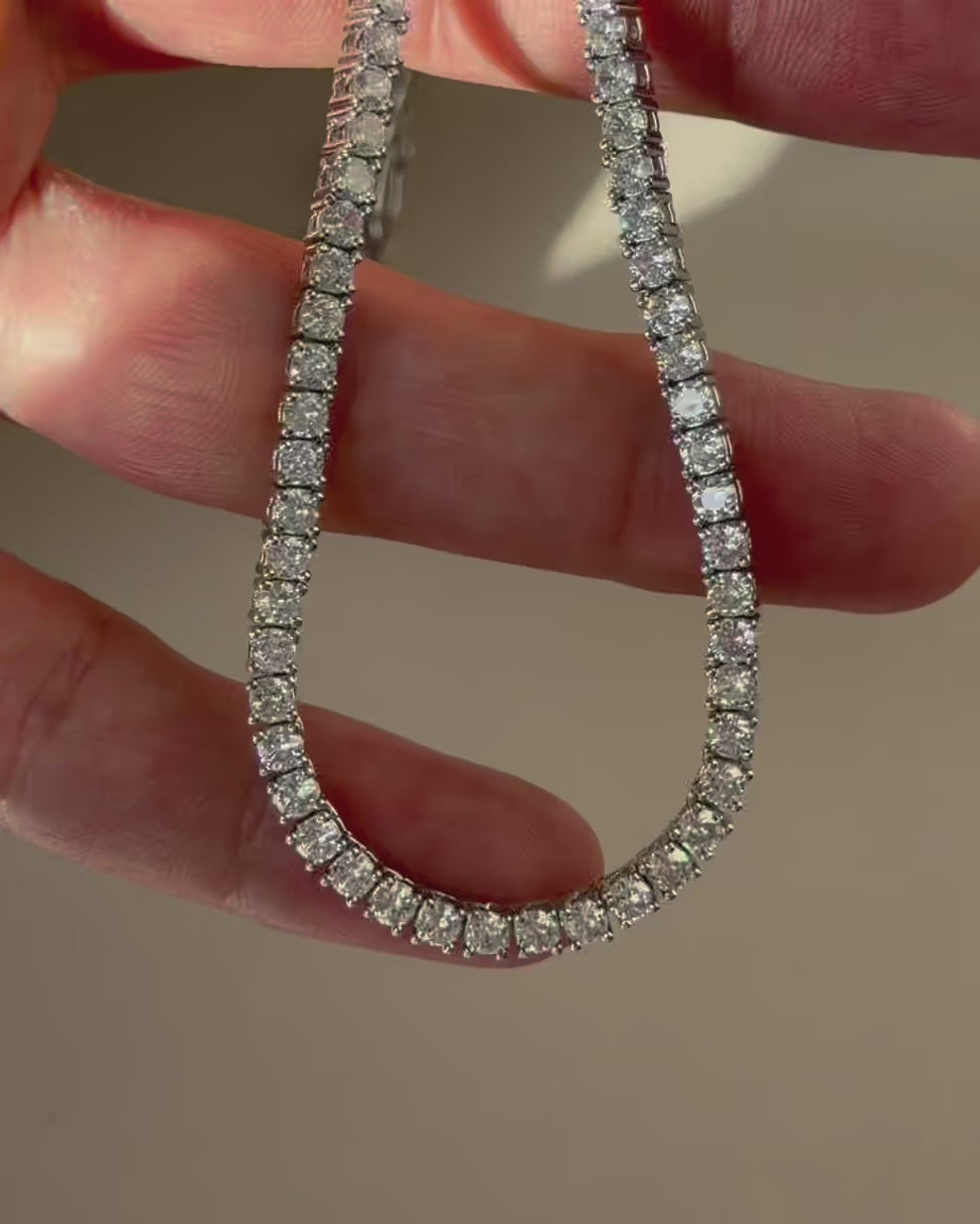 Classic Tennis Necklace 3mm - Silver