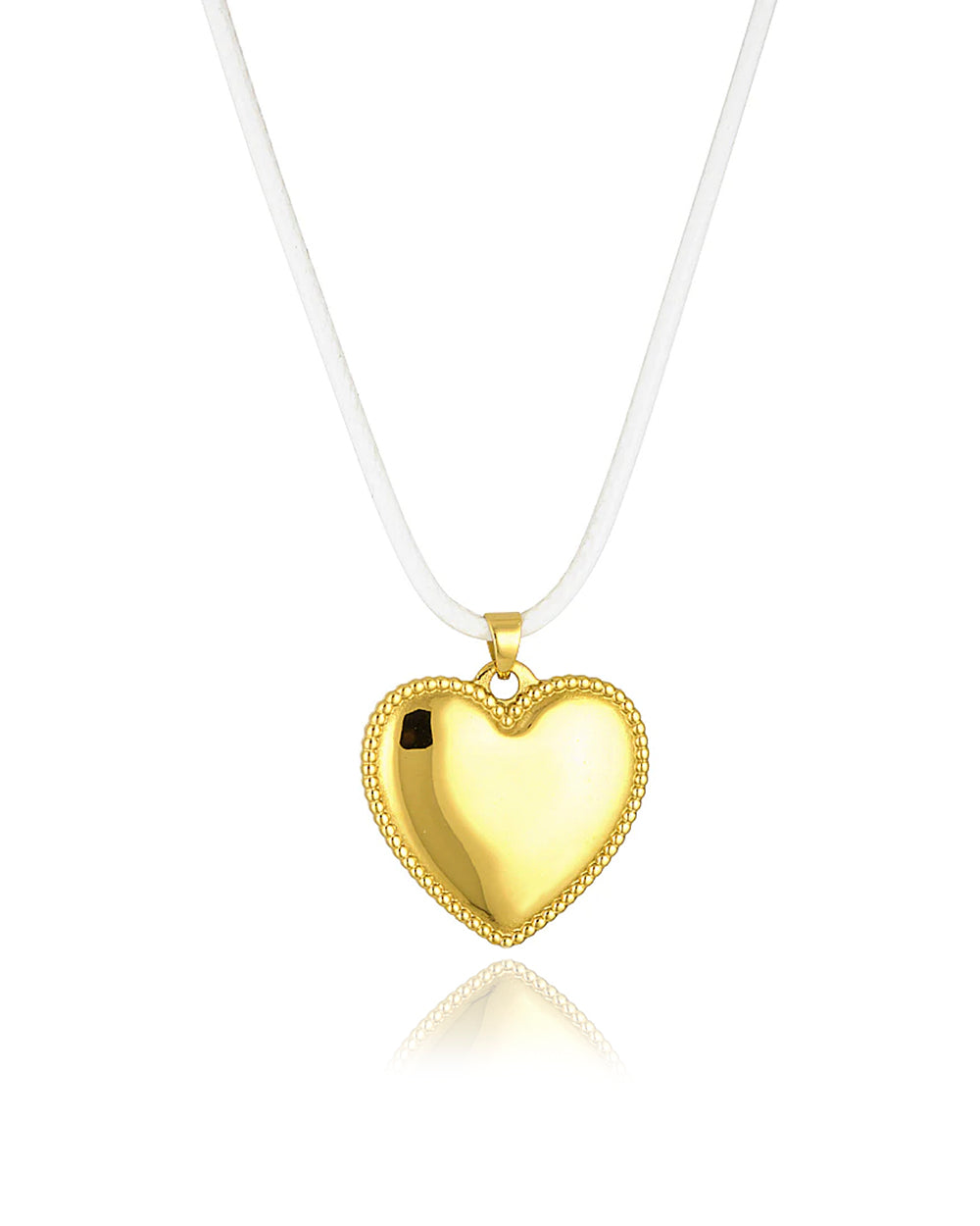 Solace Heart Necklace - White
