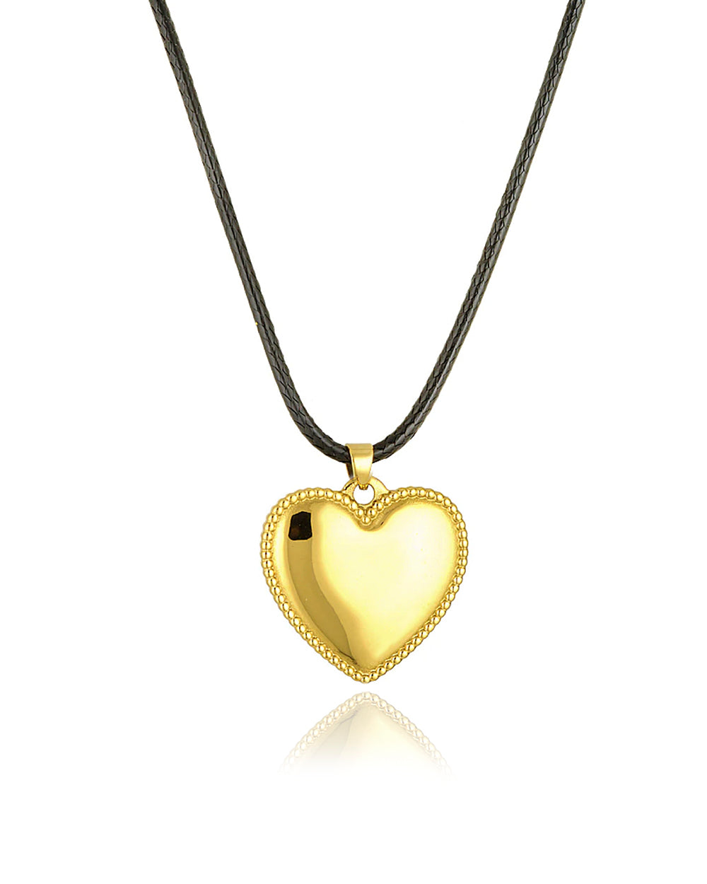 Solace Heart Necklace - Black