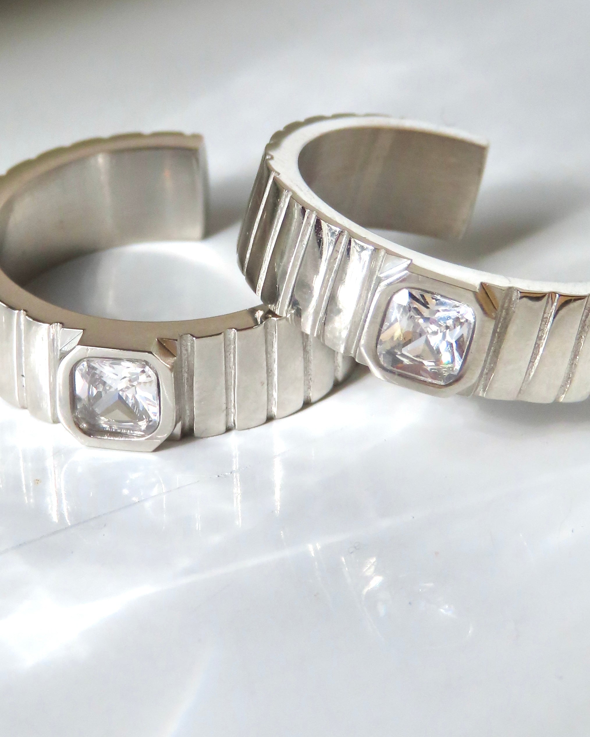 Marion CZ Hoops - Silver