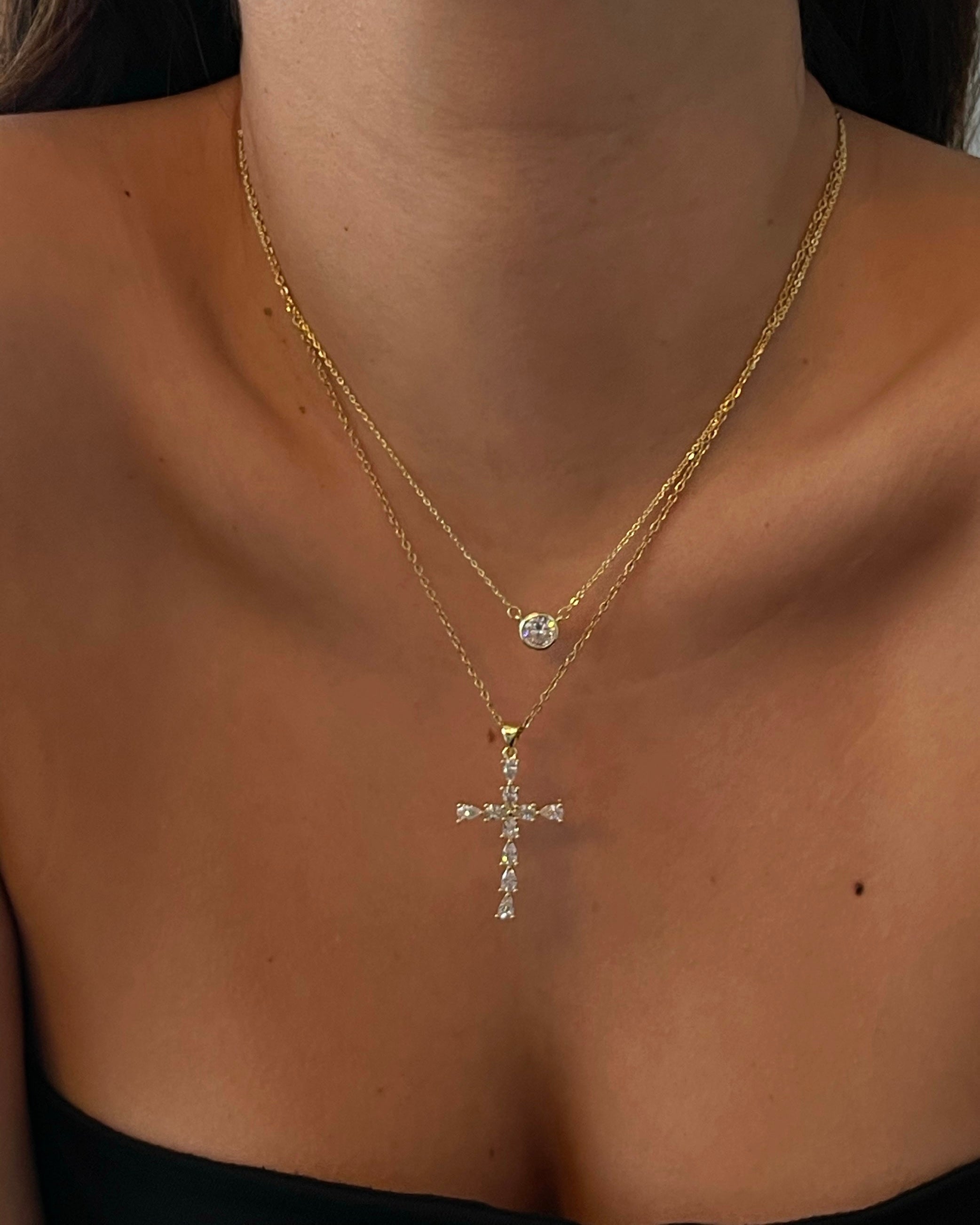 Ava Cross Necklace ACID ROSE JEWELRY