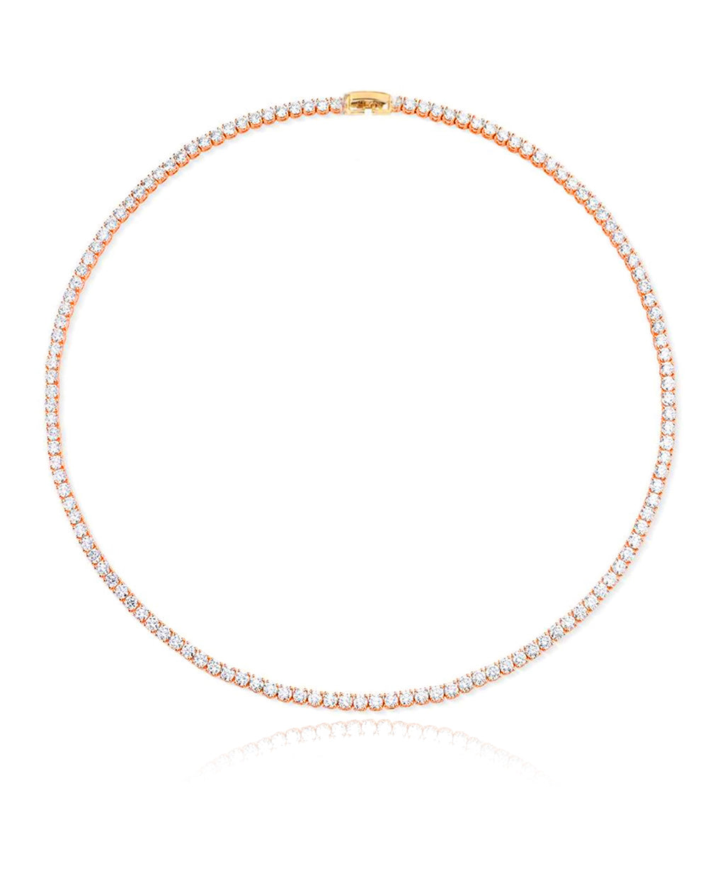 BABY TENNIS CZ NECKLACE - 3 mm Gold - ACID ROSE JEWELRY