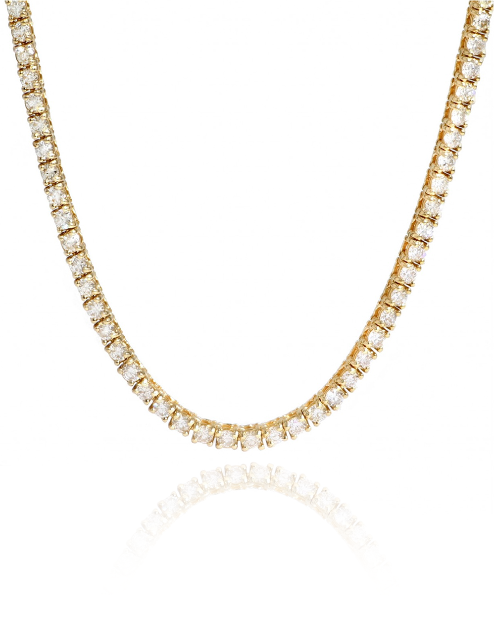 Tennis CZ Necklace - 5 mm Gold ACID ROSE JEWELRY