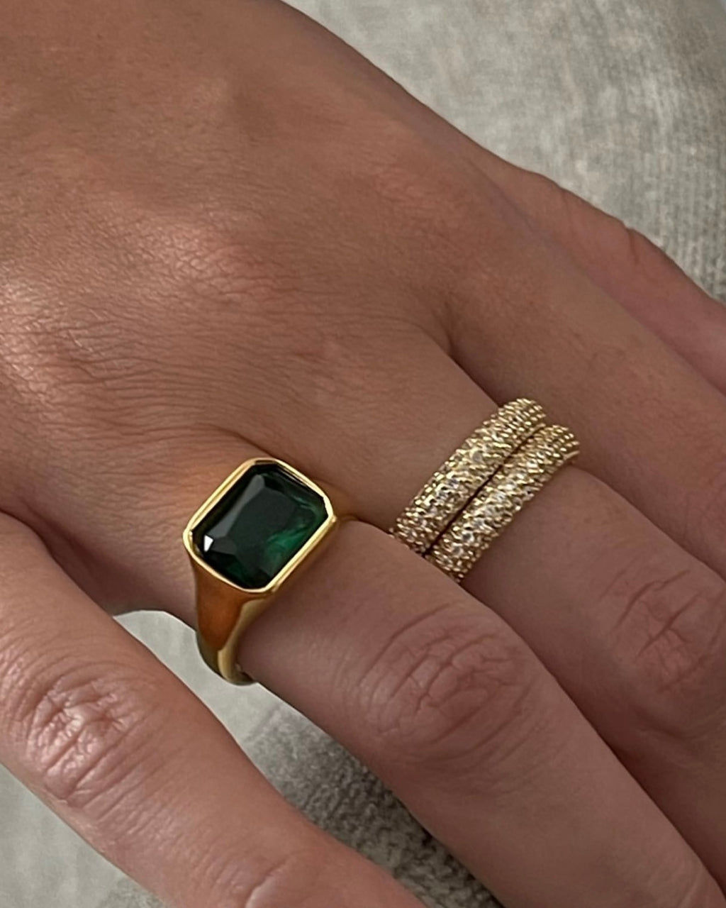 Baby Pavé Ring - Gold