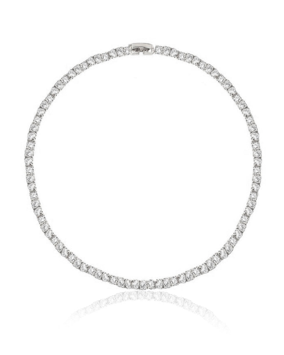 TENNIS CZ NECKLACE - 5 mm Silver - ACID ROSE JEWELRY