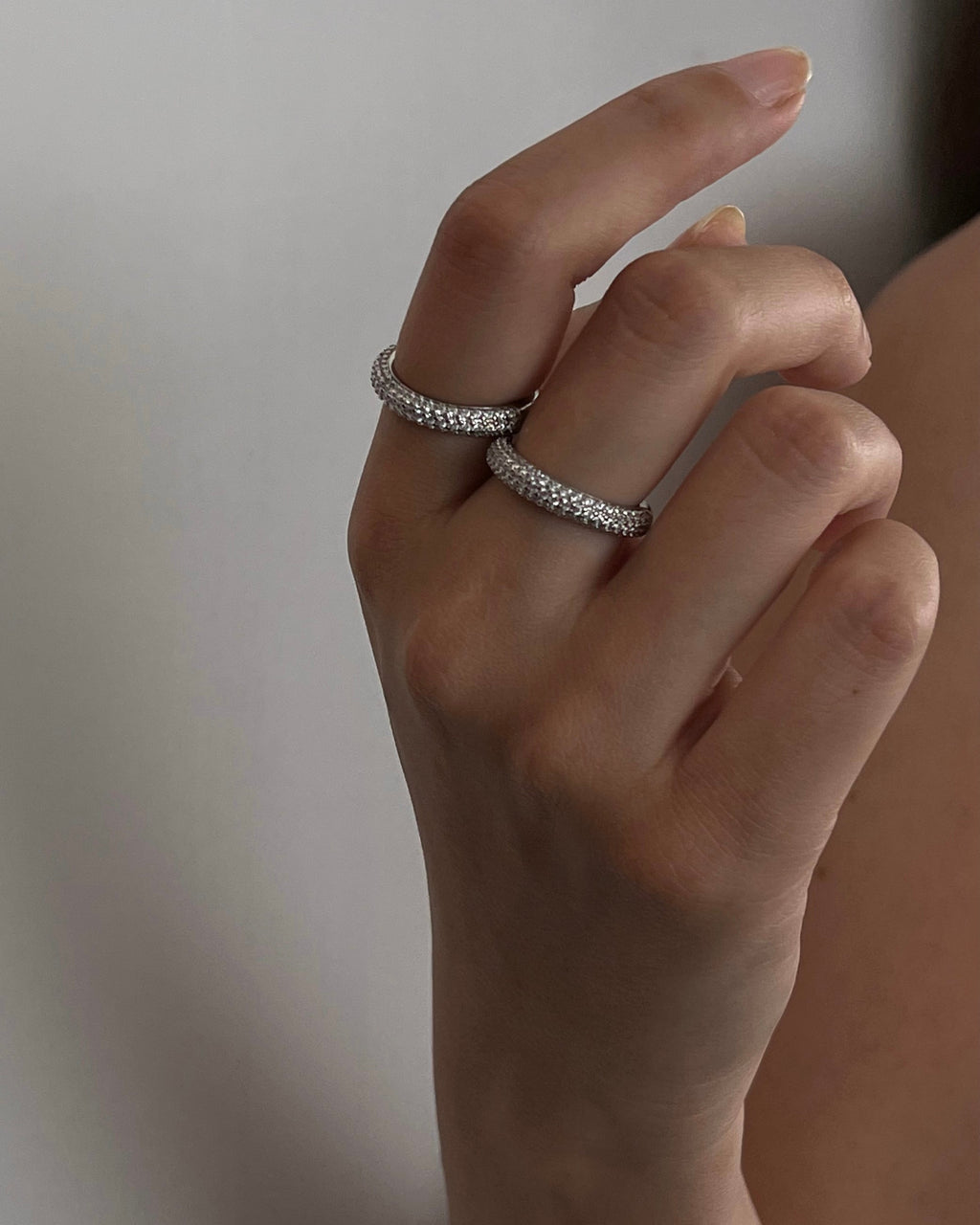 Baby Pavé Ring - Silver