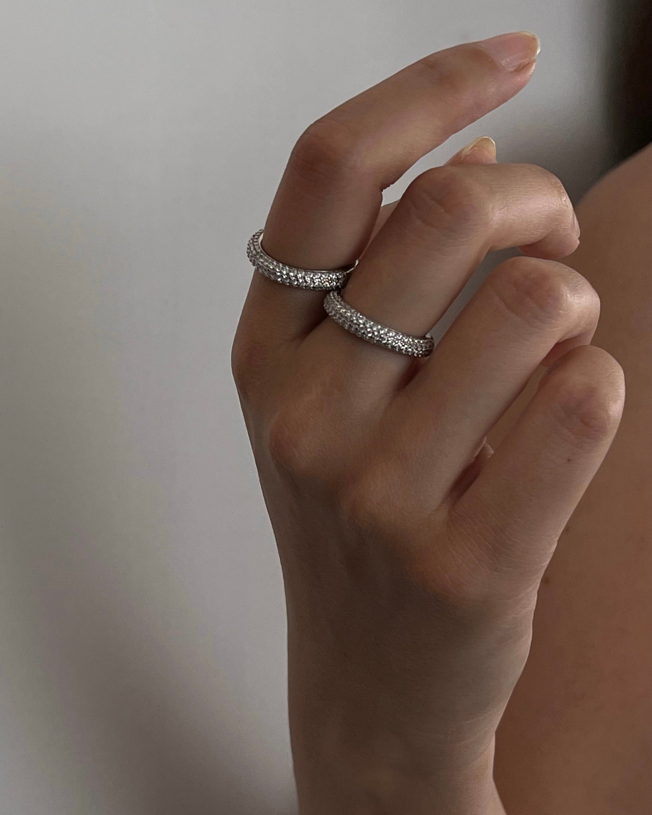 Baby Pavé Ring - Silver